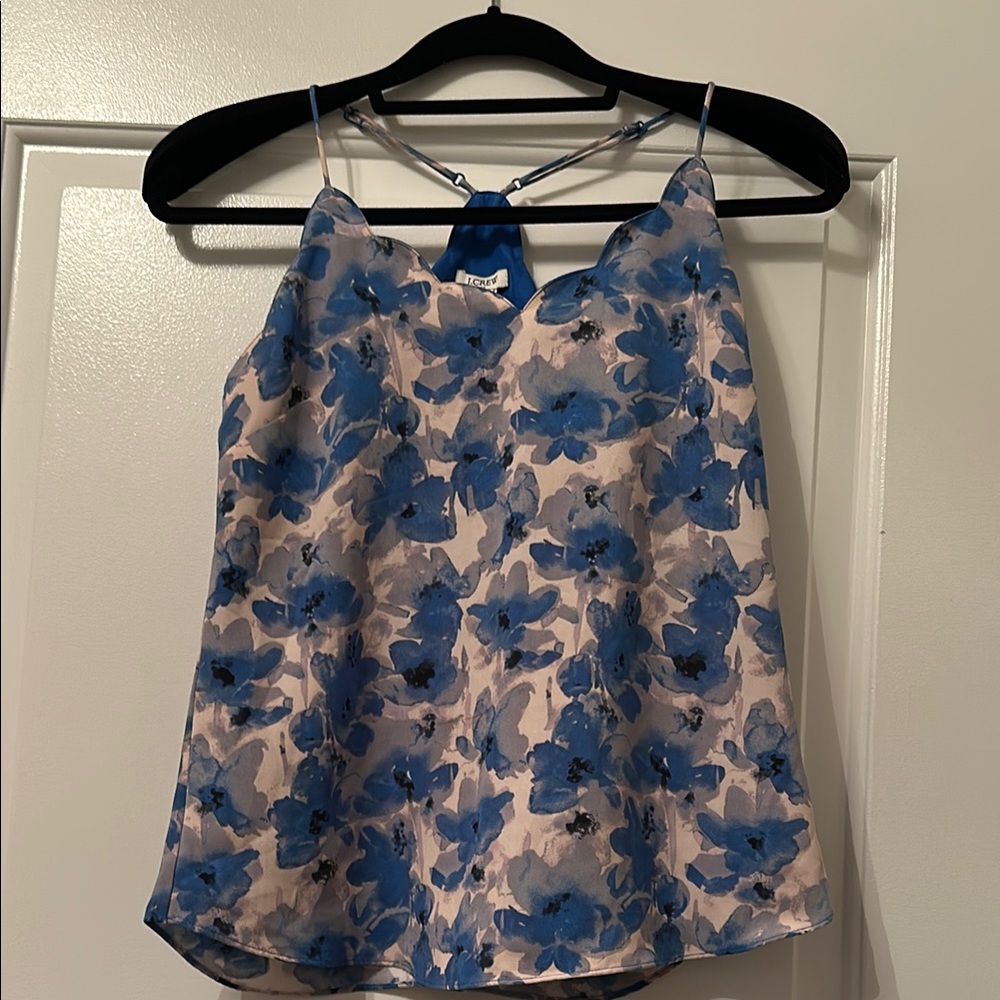 J.CREW | Blue and White Spaghetti Strap Camisole | Size 2 - Picture 5 of 6